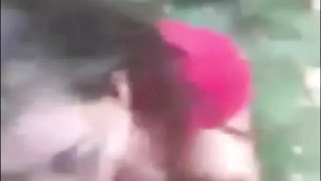 Turkish babe sucks on a guy outdoors